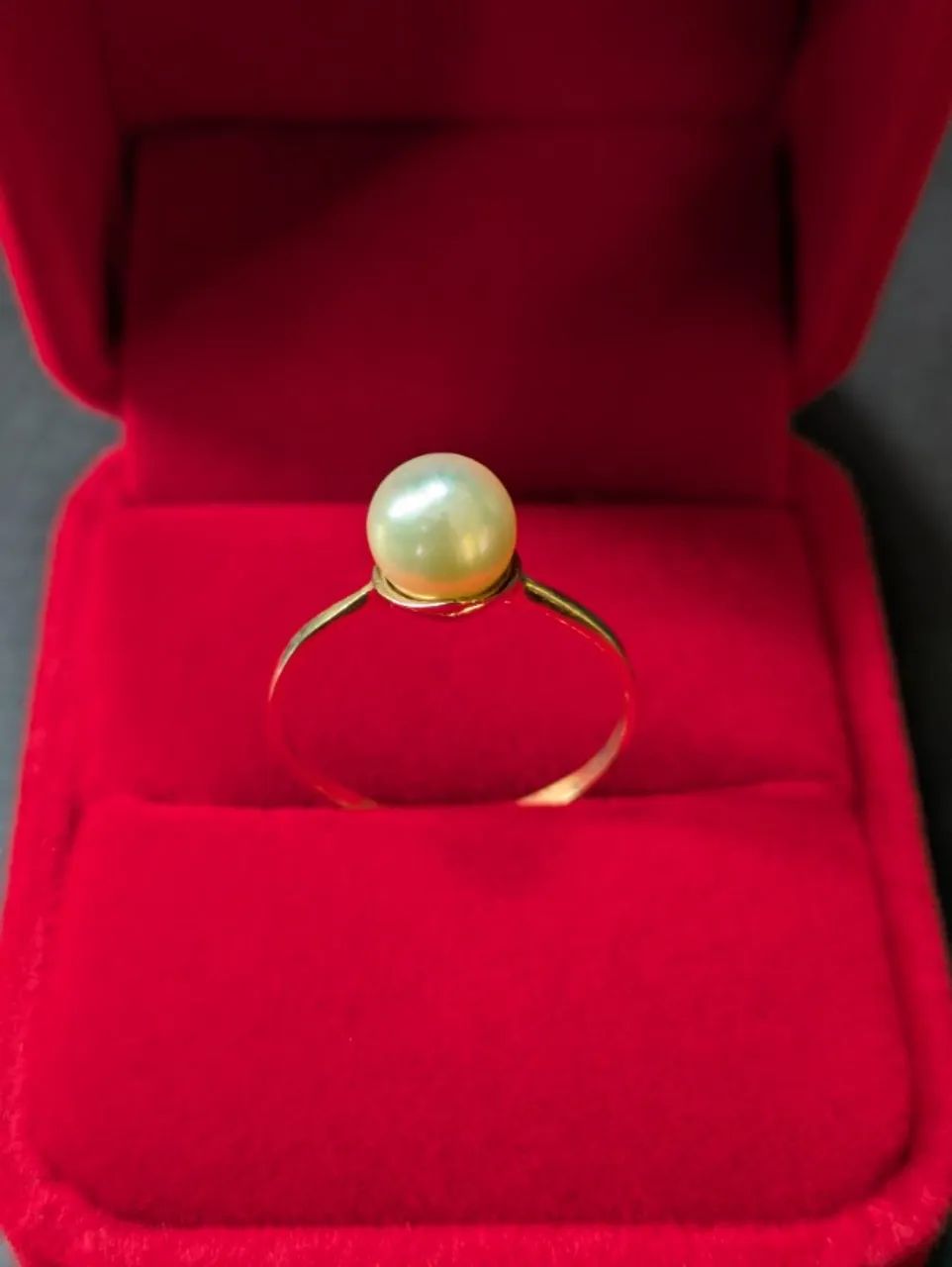 Anel de ouro 18k com pérola (2.5g) - Foto 2