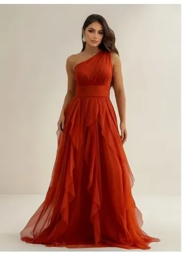 VESTIDO A VENDA / ALUGUEL - terracota