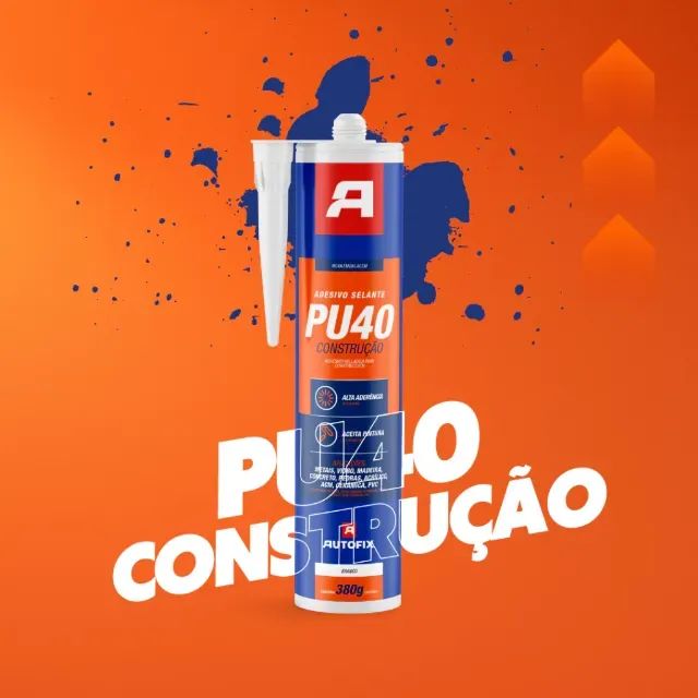 Pu 40 Construção Cinza/Branco e Preto Tubo 380G - Autofix