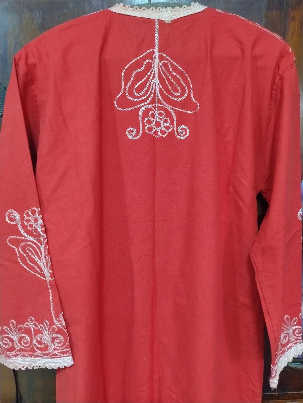 Caftan indiano de algodão grosso bordado  - Foto 4