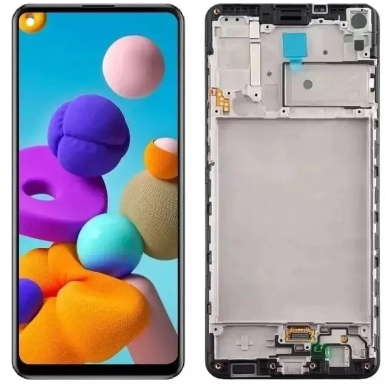 TELA FRONTAL SAMSUNG A21S ORIGINAL INSTALADA
