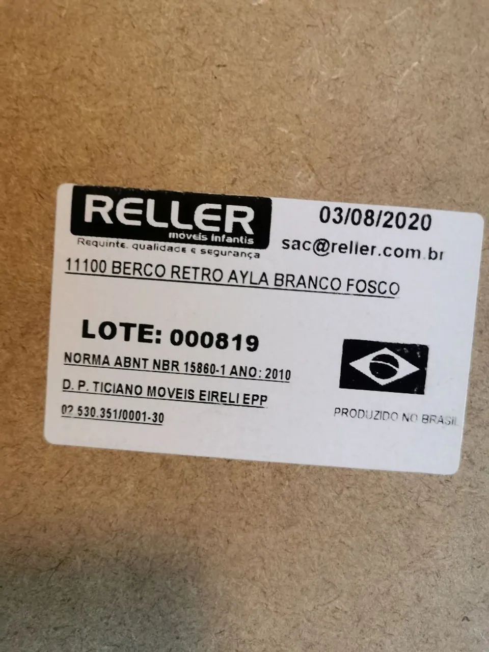 Berço de madeira branco para bebê  - Foto 3