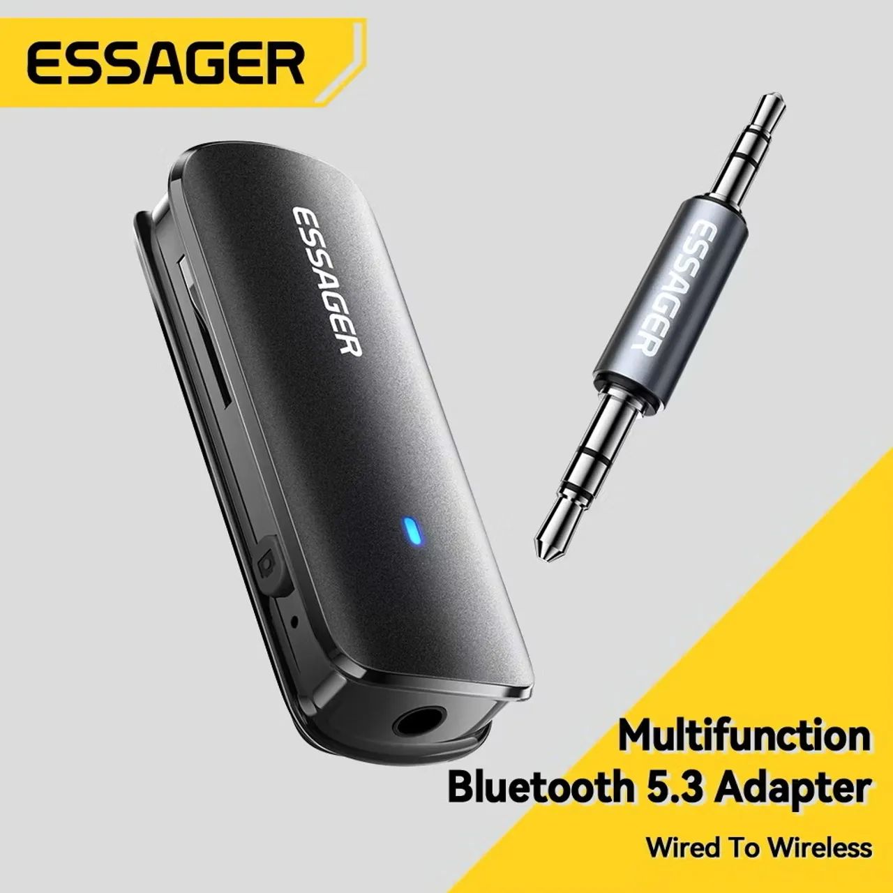 Adaptador Bluetooth 5.3 ESSAGER - Sem Fio para seu Som!