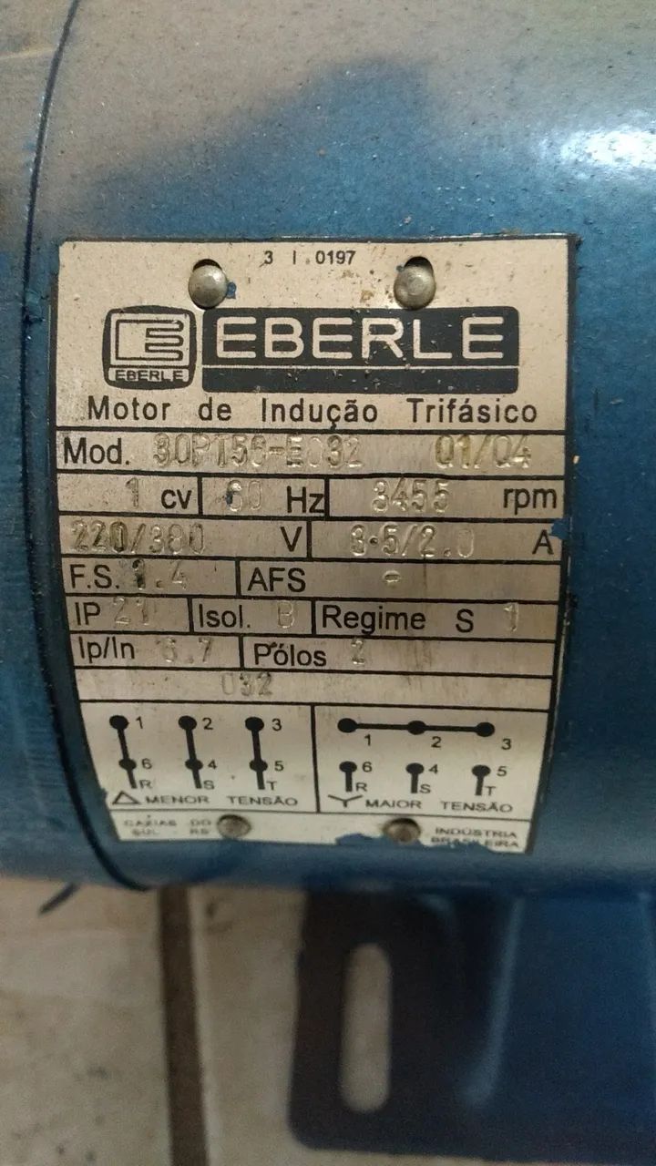 Bomba centrifuga 1 cv trifásica Nova