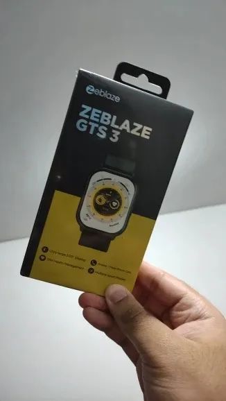 Smartwatch Zeblaze Gts 3 Voice Calling 2.03 Mesh Preto Preto Amarelo