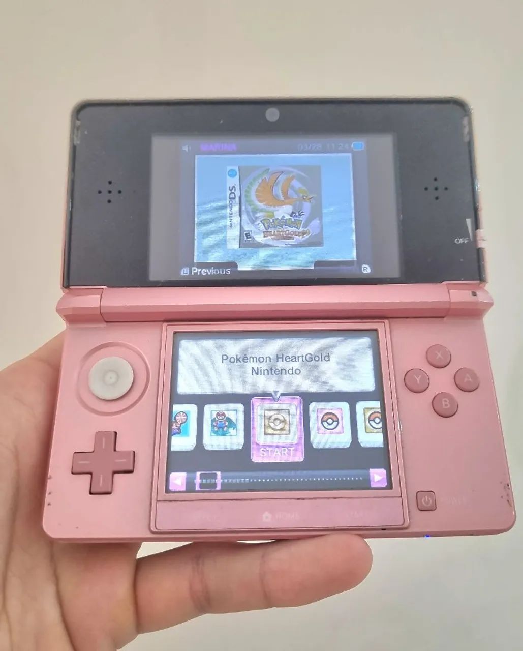 Nintendo 3DS Rosa Desbloqueado 64 GB