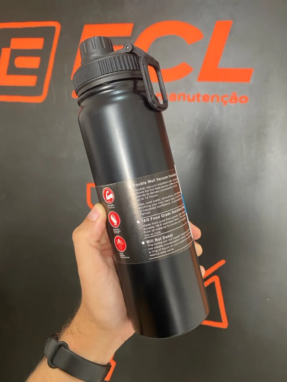 Garrafa Térmica Inox 800 ml- Academia e Exercícios