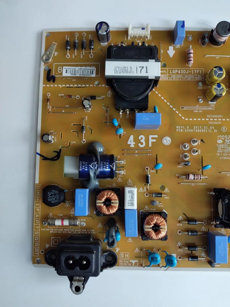 Placa font da tv lg 43lj5550 eax67486801(1.0)funcionando  - Foto 3