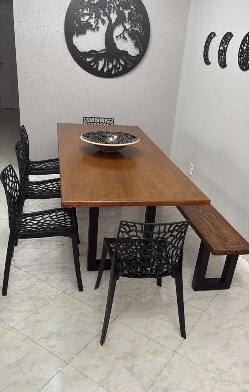 Mesa de madeira rústica jantar 2,10x80mts - Foto 3