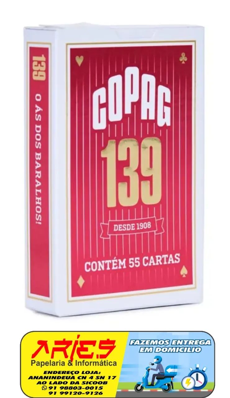 BARALHO 139 VERMELHO COPAG 55 CARTAS