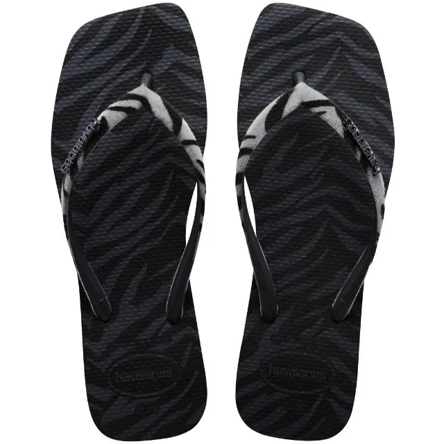 NOVO - Chinelo Havaianas Slim Square Velvet Preto tamanho 33-34