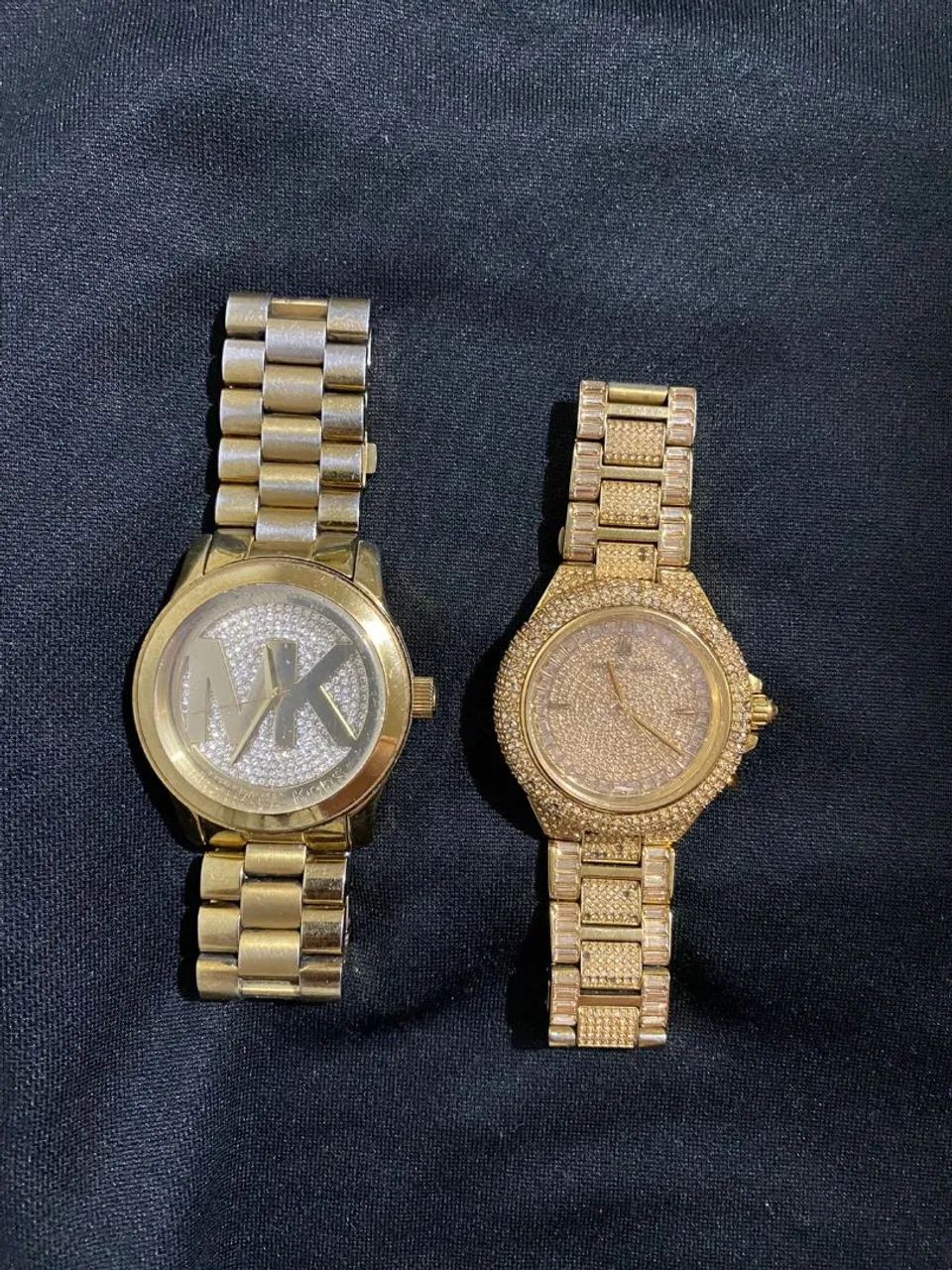 Relógios Michael Kors Dourados - Par - Foto 2