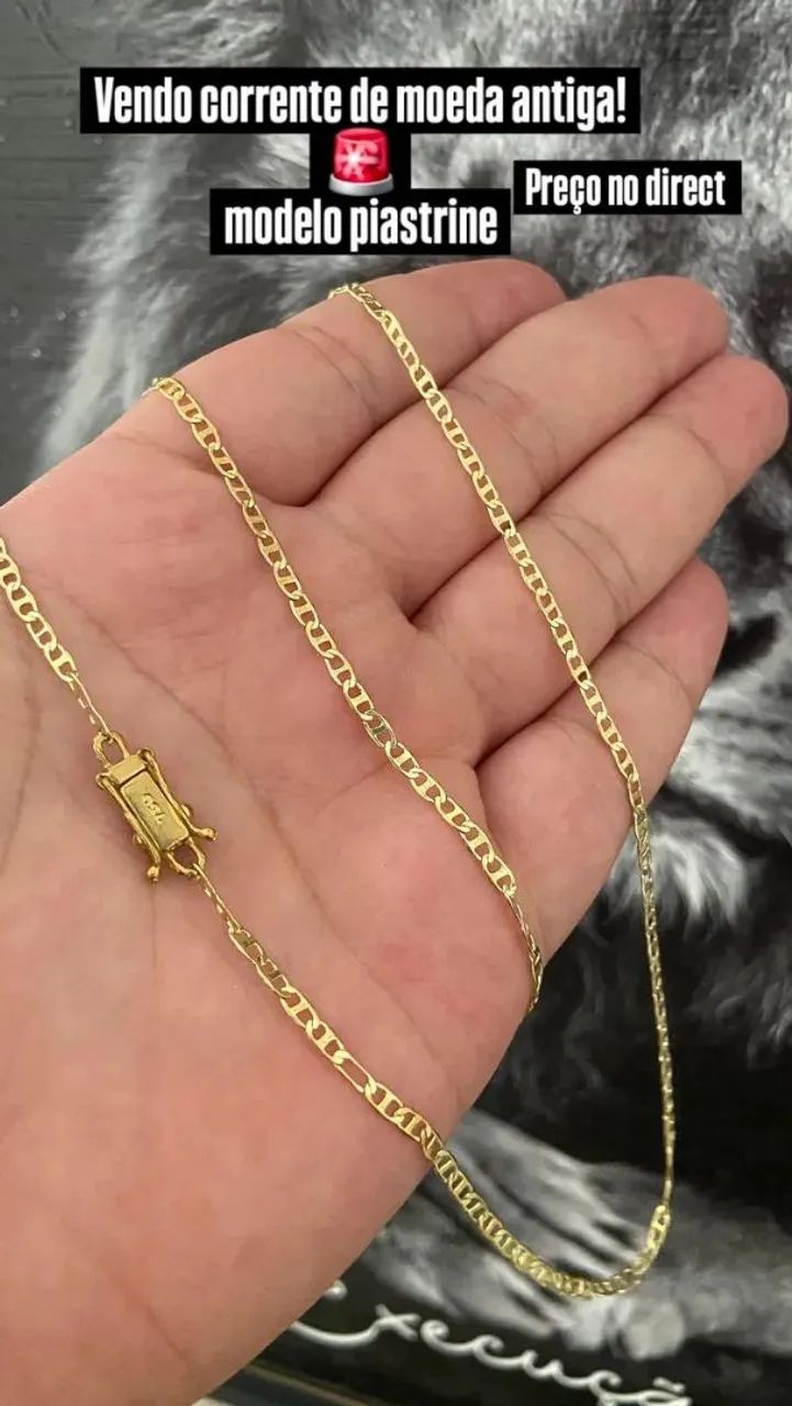 Vendo corrente de moeda antiga, modelo piastrine!