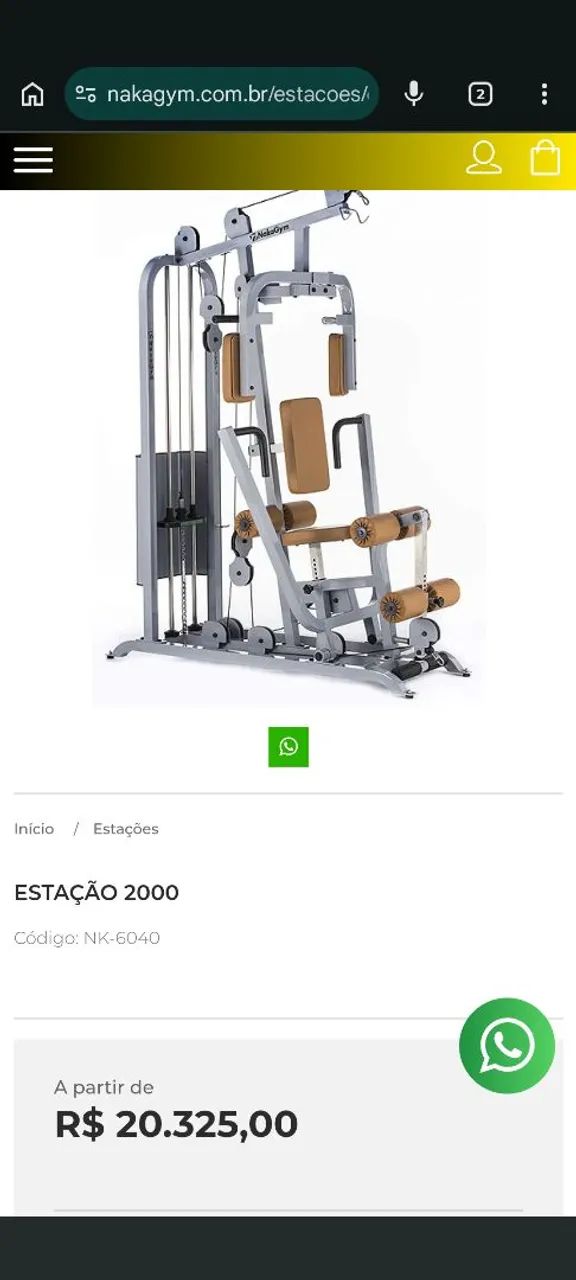 Aparelho de musculação 