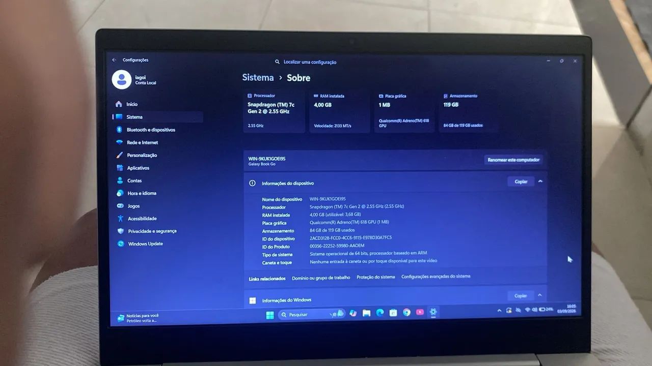 Notebook Galaxy Book Go  - Foto 3