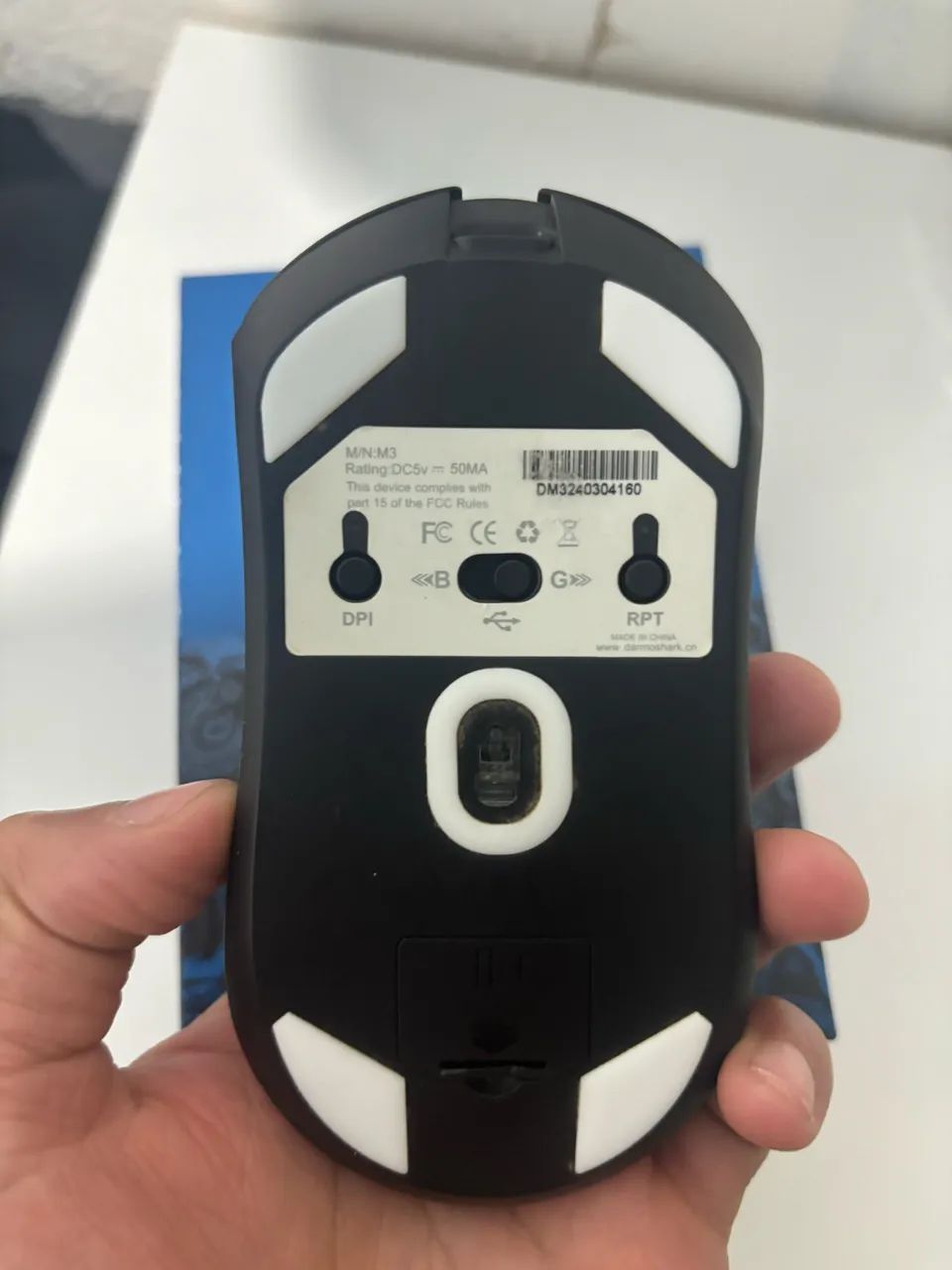 Mouse Gamer Darmoshark M3 Sem Fio Sensor  - Foto 3