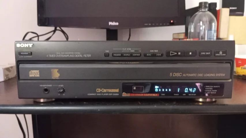 Cd Player Sony Cdp C502m Carrossel 5 Cd's # (Usado) - Foto 2