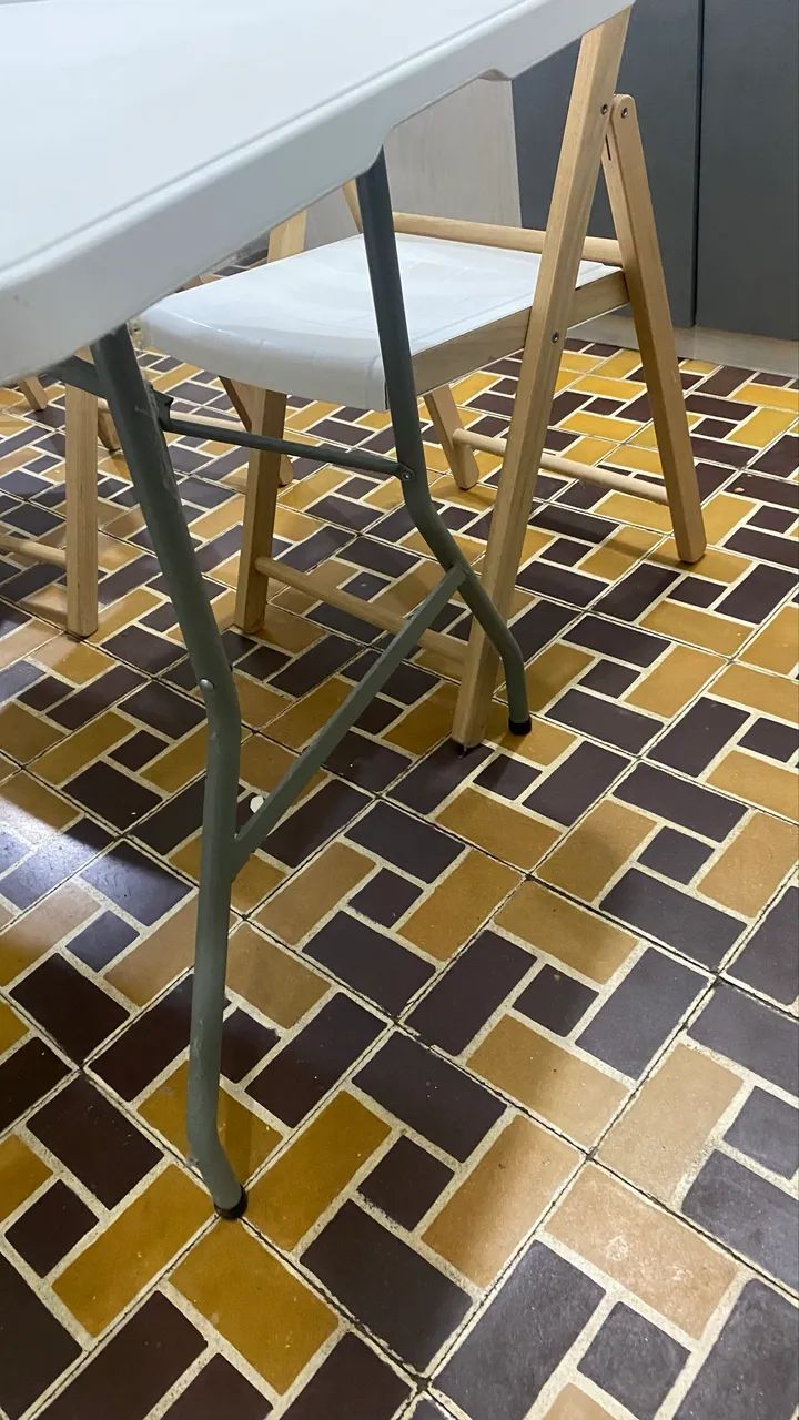 Mesa maleta dobrável + 3 cadeiras potenza - Foto 4