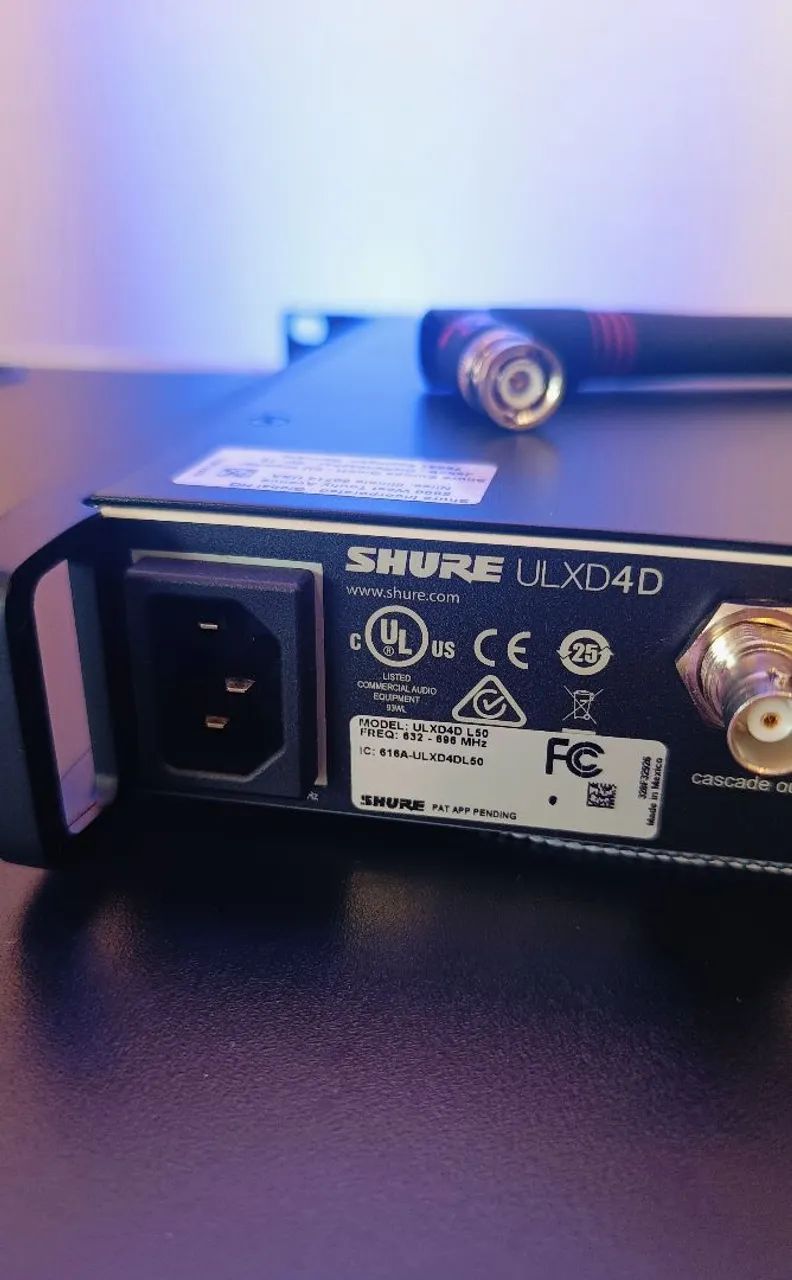 Receptor Digital Dante Shure ULXD4D Duplo L50 - Foto 3