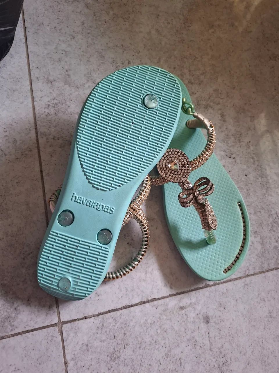 Sandália havaianas verde  - Foto 3
