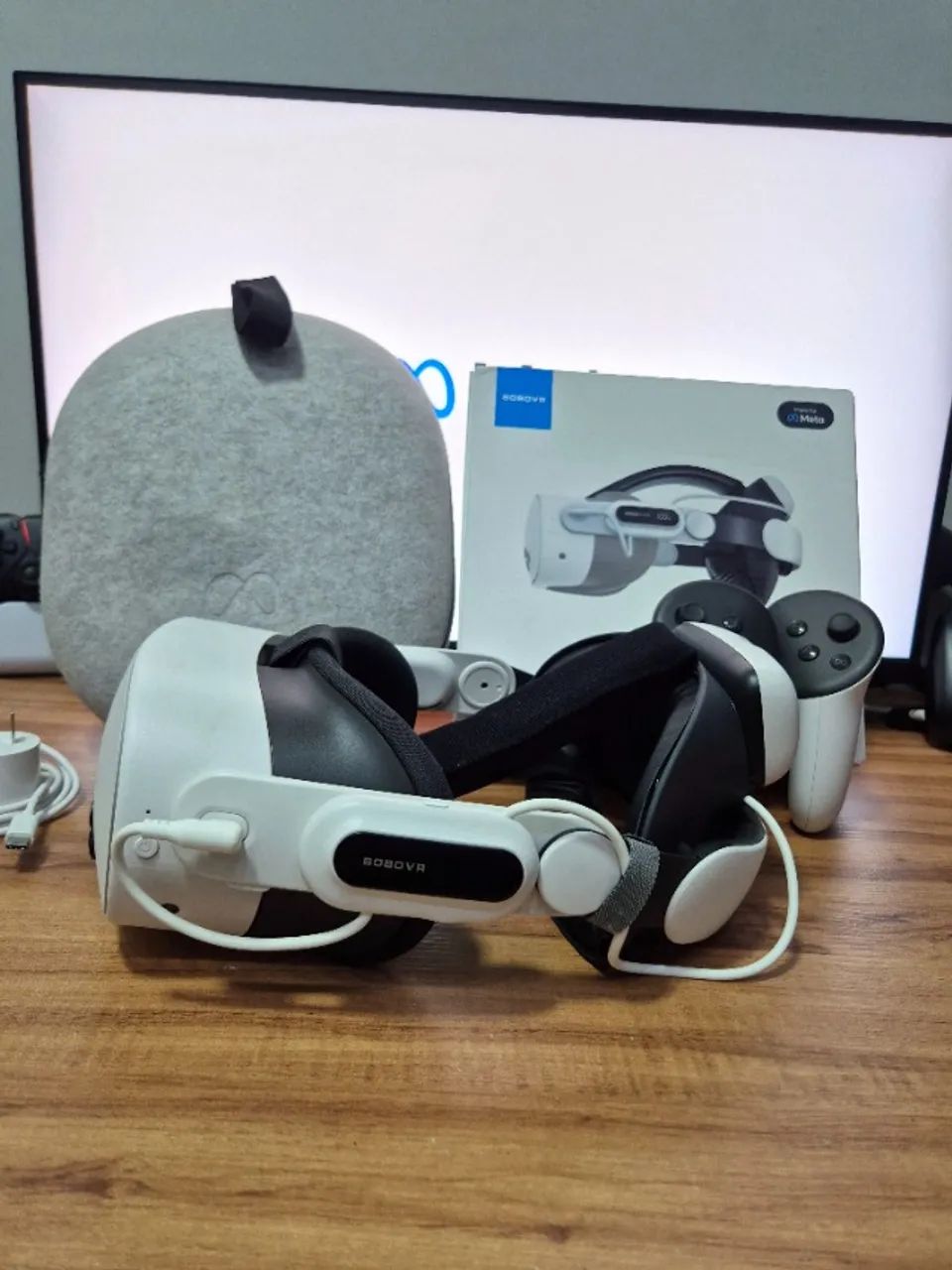 Meta quest 3s 256G6, BOBOVR E3 PRO, cabo link 5m, COMPLETO