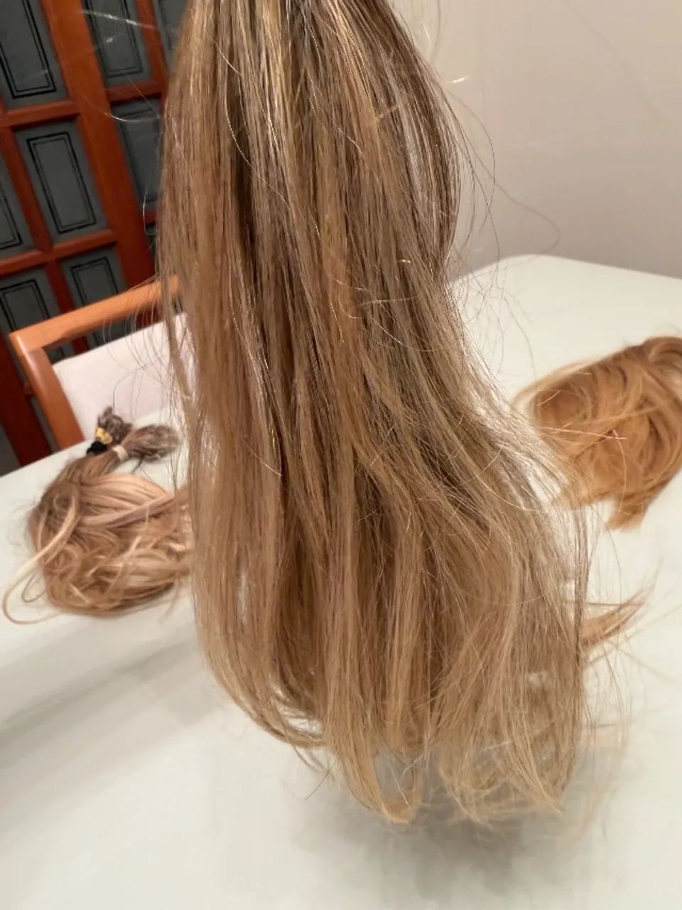 Cabelo loiro do Sul na queratina 40cm - Foto 4