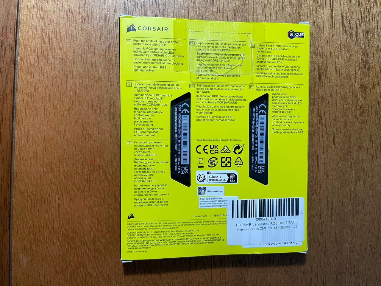 Memoria ram corsair  ddr5 32GB - Foto 2