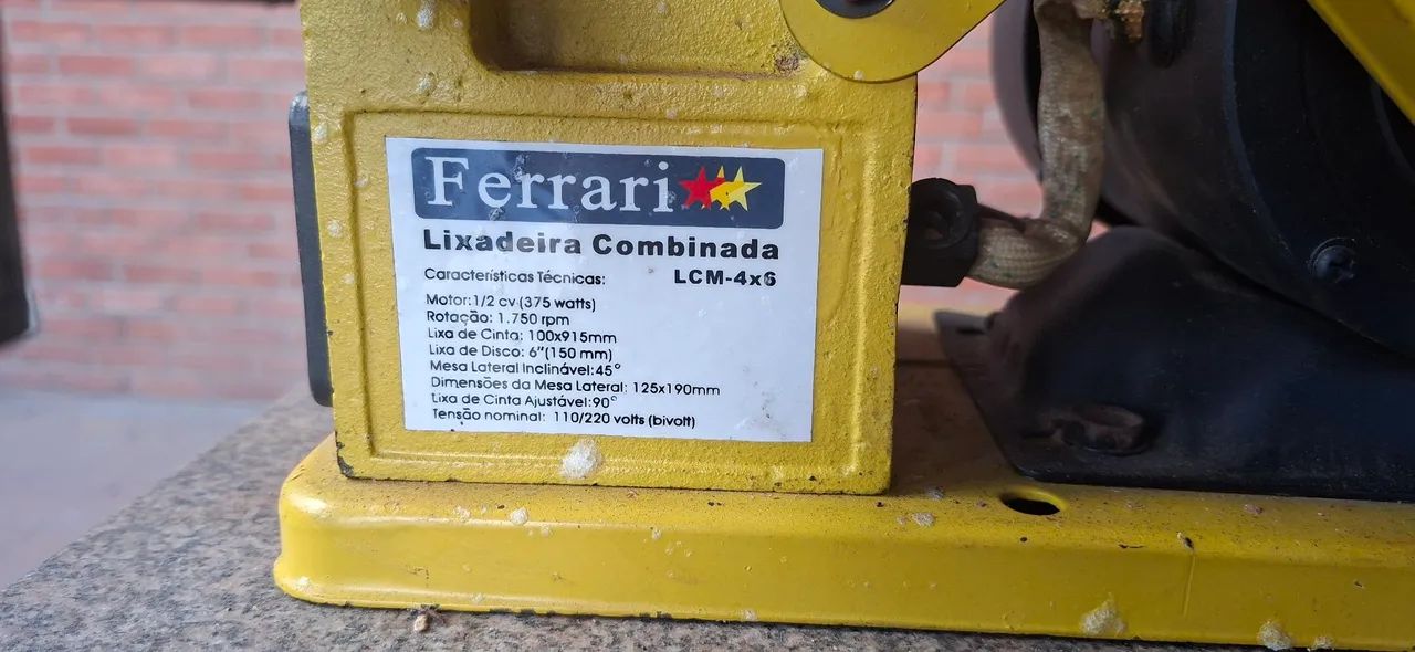 Lixadeira combinada de cinta - FERRARI - Foto 4