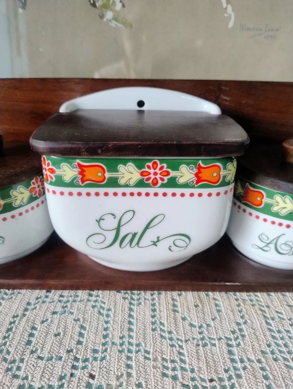 Conjunto porta temperos Schmidt antigo  - Foto 3