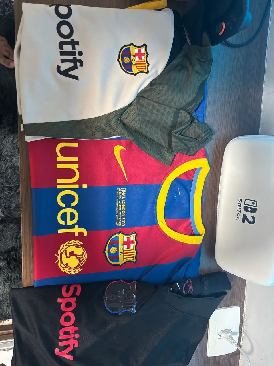 Conjunto de 3 camisas de time do barça(Reservado) - Foto 3