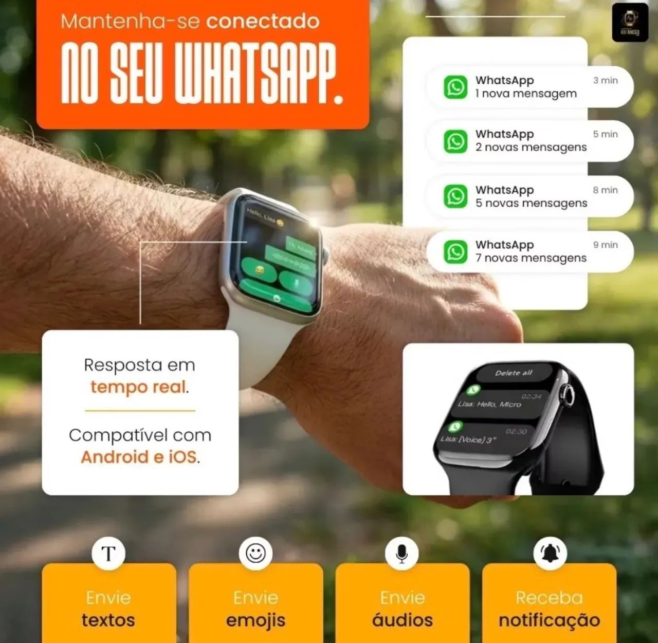 Smartwatch W11 mini series - Foto 4