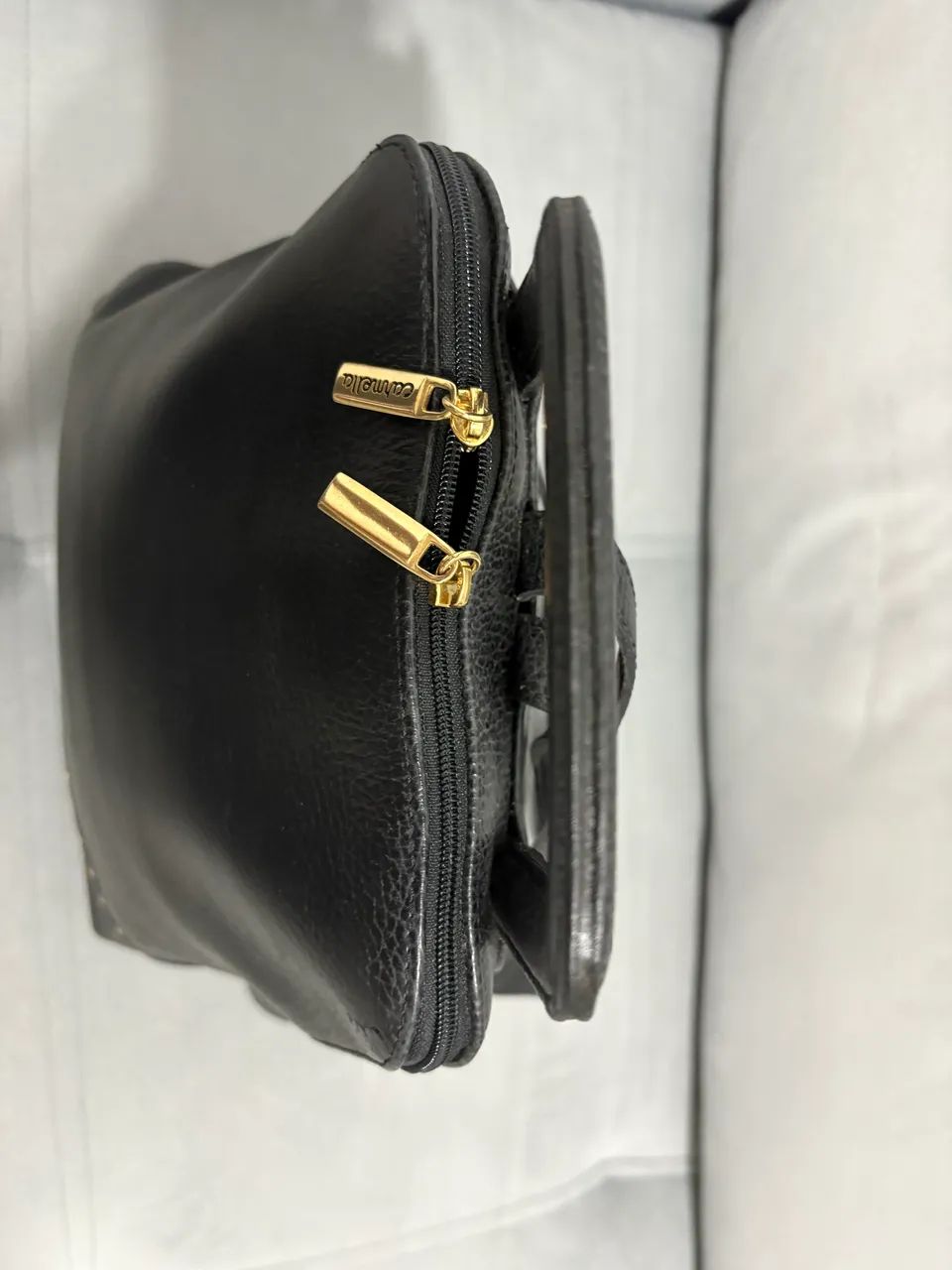 Mochila couro legítimo preta  - Foto 4