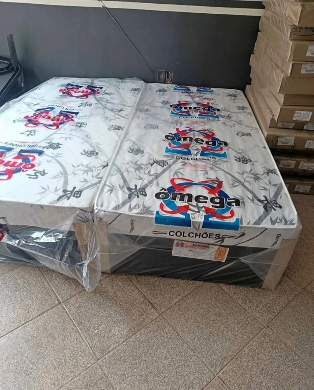 Cama box solteiro 8 cm + travesseiro de brinde ?