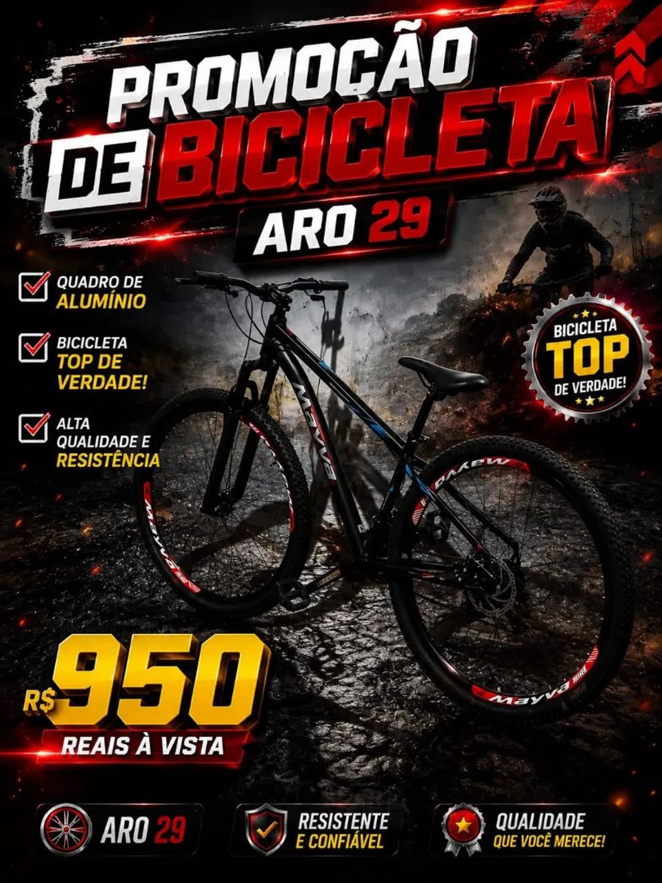 Promoção de bicicleta aro 29 de alumínio - Foto 2