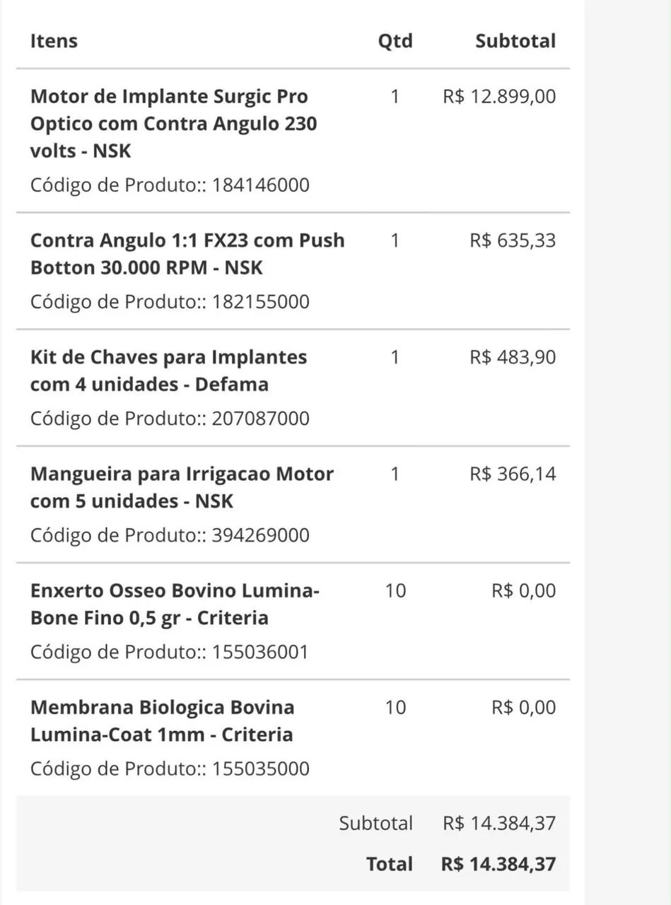 Equipamentos odontológicos 