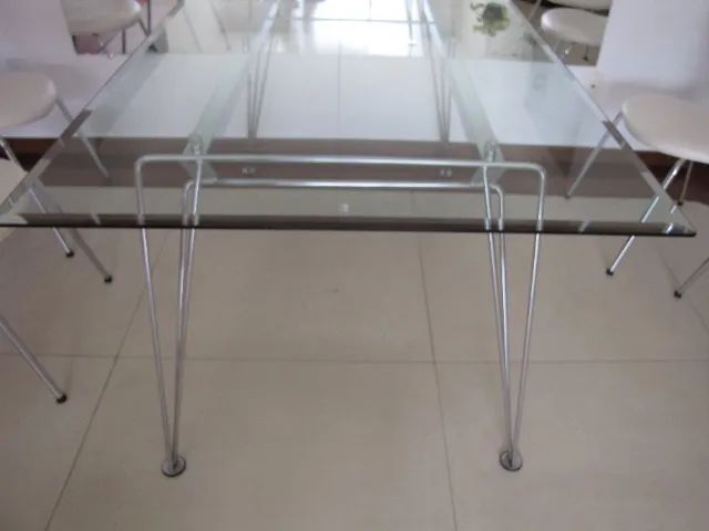 mesa de jantar tampo de vidro