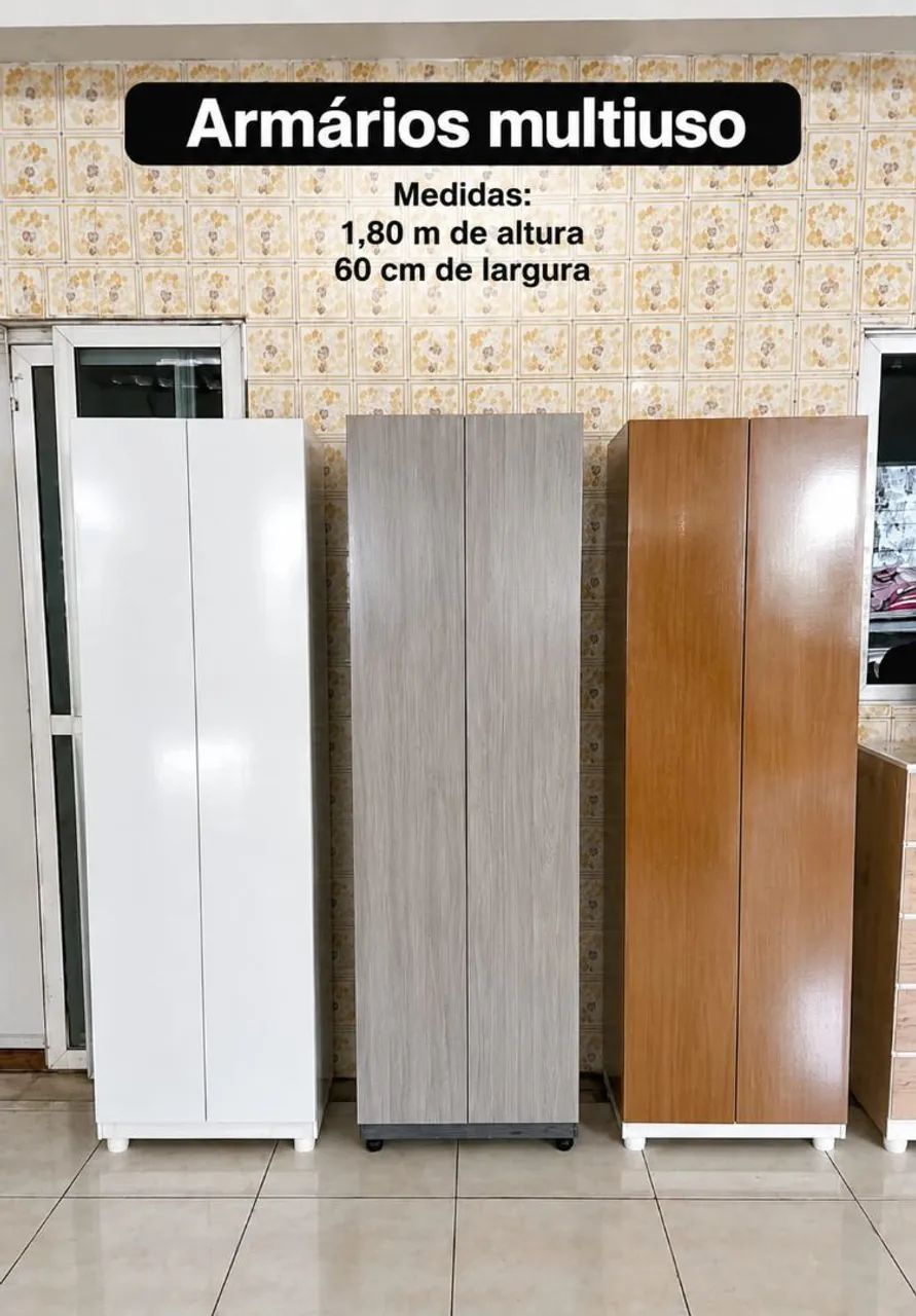 Lindo armário multiuso na cor branca e a cor marrom o valor de r$ 570 já com entrega - Foto 5