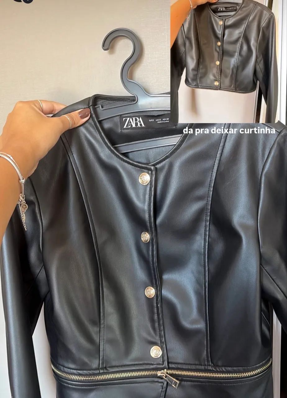 Jaqueta de Couro ZARA - Foto 2