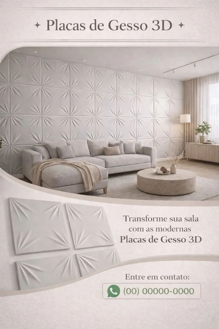 Placa de gesso 3 D  - Foto 3