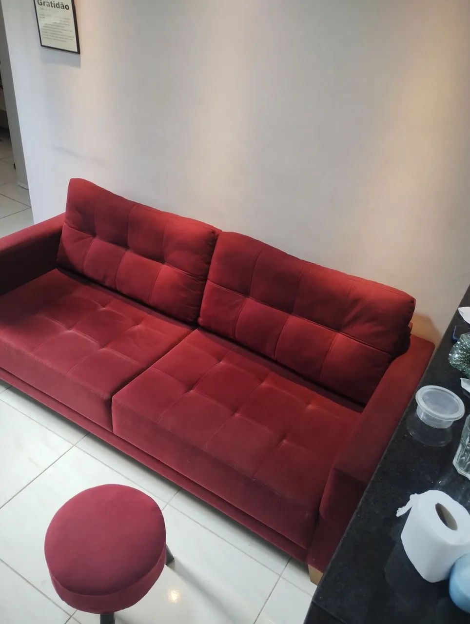 Sofá e puff estado de novo - Foto 5