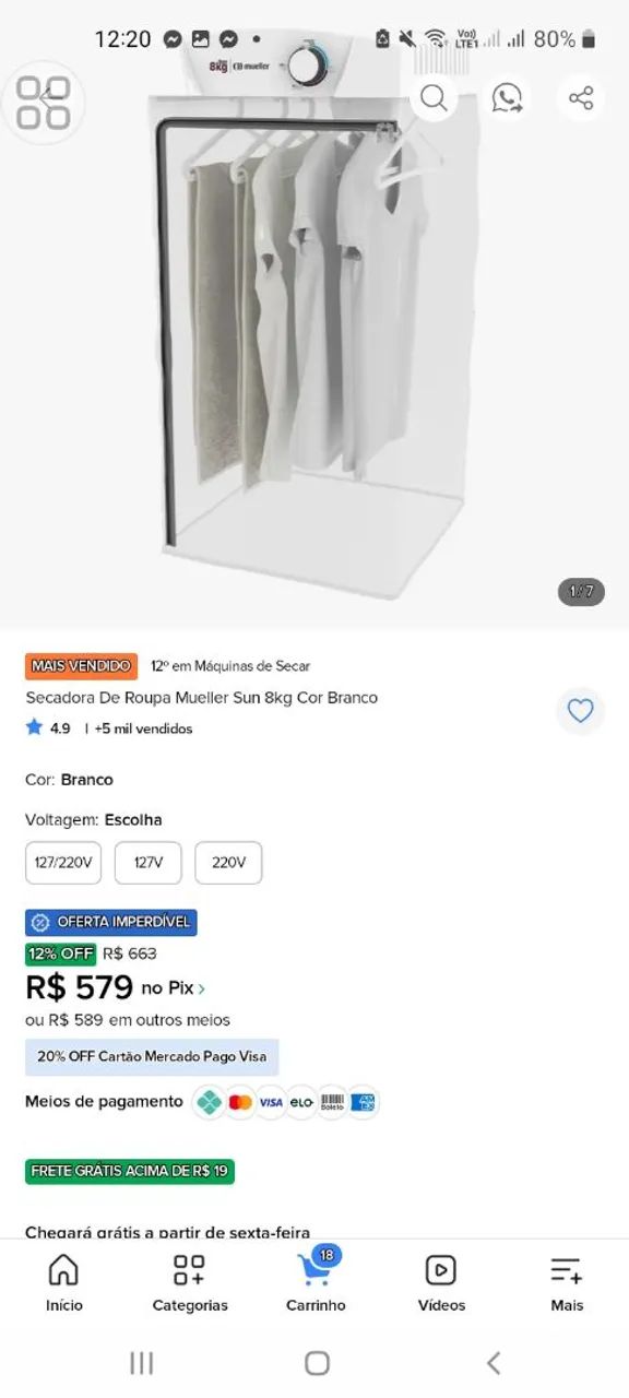 Secadora de roupa 220v  - Foto 4