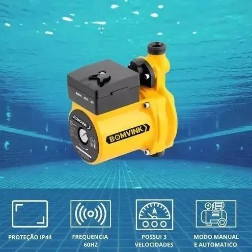 bomba de pressurização de agua 120w-110v bomvink bom-8707