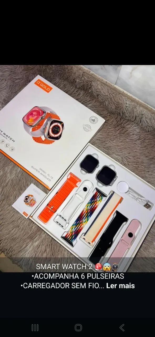 Kit 2 smart watch a'gold rl-18 resistente a água  - Foto 2