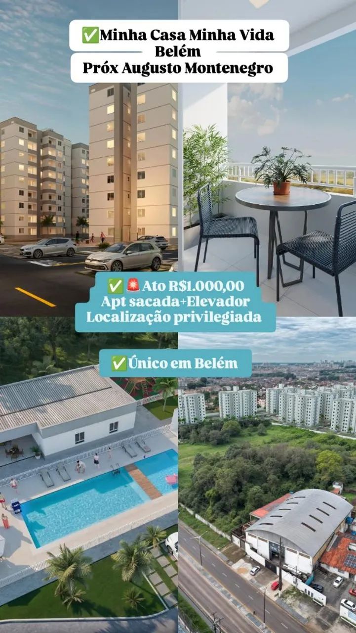 APARTAMENTOAPT?APT 2/4 - BELÉM - SACADA E ELEVADOR MCMV