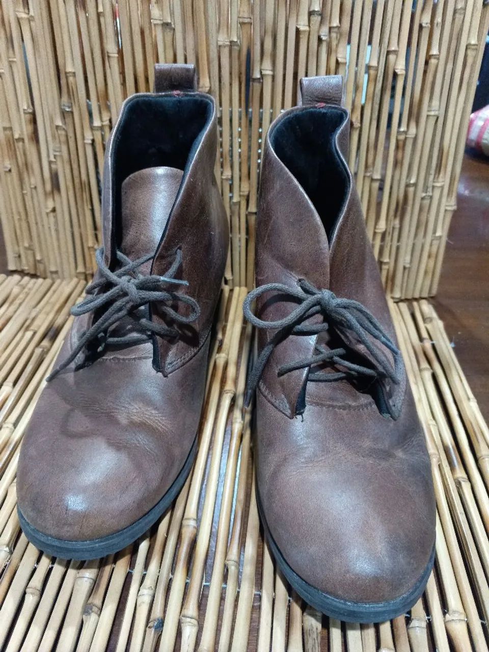 Bota de couro retrô  - Foto 3
