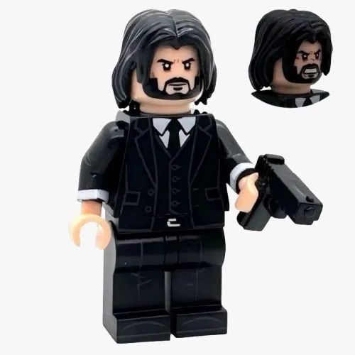 Miniatura John Wick Keanu Reeves Baba Yaga De Volta ao Jogo 5cm - Foto 3
