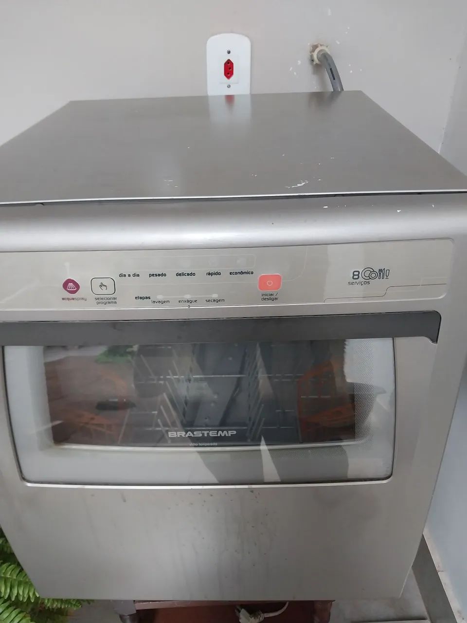Máquina lavar loucas prata compacta  8 serviços 