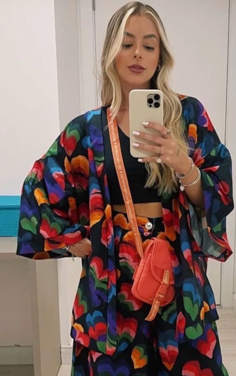Kimono coração folha Farm  - Foto 3