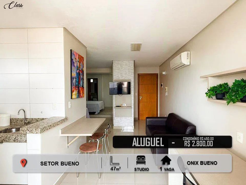 ONIX BUENO| SETOR BUENO | STUDIO| 47m² | 1 VAGA DE GARAGEM REF: 4249315