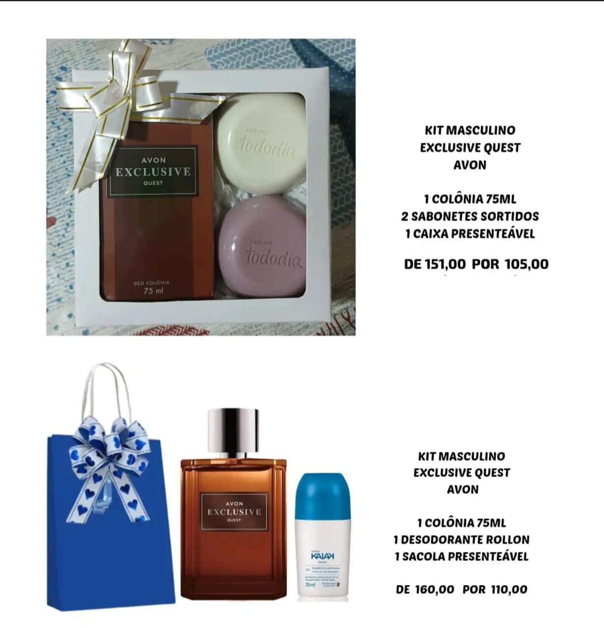 Kits Masculinos Natura e Avon  - Foto 4